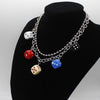 Hip Hop Rock Multicolor Resin Dice Pendant Multilayer Clavicle Necklace Girl Daily Jewelry Party DIY Handmade Gift