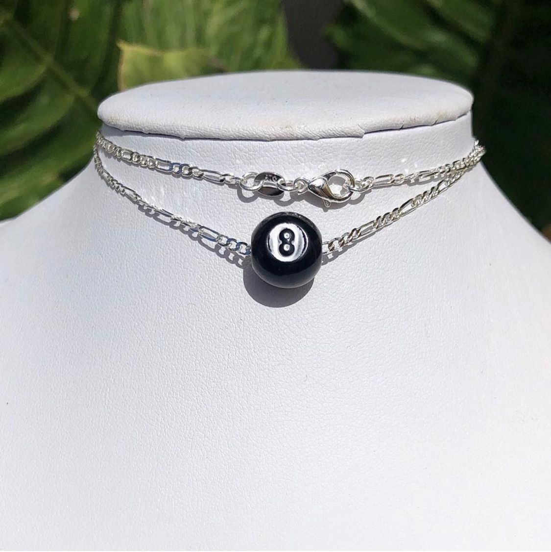Hip Hop Rock Simple Style Metal 8 Character Black Ball Necklaces 2021 Neck Chains Jewelry for Men Women Punk Choker Cool