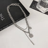 Hip Hop Rock Titanium Steel Choker For Punk Girl Pendant Collarbone Chain Necklace Ins Jewelry Men Party Accessories