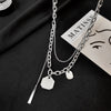 Hip Hop Rock Titanium Steel Choker For Punk Girl Pendant Collarbone Chain Necklace Ins Jewelry Men Party Accessories