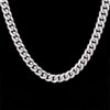 Hip Hop Silvery/Gold Necklace for Men Women Curb Cuban Link Chain Chokers Vintage Rapper Stainless Steel Tone Solid Metal 2022