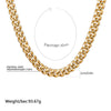 Hip Hop Silvery/Gold Necklace for Men Women Curb Cuban Link Chain Chokers Vintage Rapper Stainless Steel Tone Solid Metal 2022