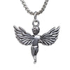 Hip Hop Simple Titanium Astronaut Chrysanthemum Angel Boy Dolphin Guan Gong Brand Bullet Necklace Punk Party Jewelry