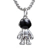 Hip Hop Simple Titanium Astronaut Chrysanthemum Angel Boy Dolphin Guan Gong Brand Bullet Necklace Punk Party Jewelry