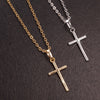 Hip Hop Small Cross Long Pendant Necklace For Women Gold Silver Color Link Chain Choker Necklace Collar Jewelry Party