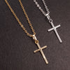 Hip Hop Small Cross Long Pendant Necklace For Women Gold Silver Color Link Chain Choker Necklace Collar Jewelry Party