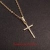 Hip Hop Small Cross Long Pendant Necklace For Women Gold Silver Color Link Chain Choker Necklace Collar Jewelry Party