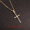 Hip Hop Small Cross Long Pendant Necklace For Women Gold Silver Color Link Chain Choker Necklace Collar Jewelry Party