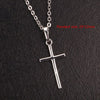 Hip Hop Small Cross Long Pendant Necklace For Women Gold Silver Color Link Chain Choker Necklace Collar Jewelry Party