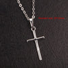 Hip Hop Small Cross Long Pendant Necklace For Women Gold Silver Color Link Chain Choker Necklace Collar Jewelry Party