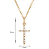 Hip Hop Small Cross Long Pendant Necklace For Women Gold Silver Color Link Chain Choker Necklace Collar Jewelry Party
