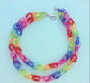 Hip-Hop Style Colorful Acrylic Necklace Personality Cool Rainbow Short Necklace Double Necklace Party Jewelry