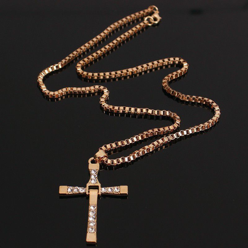 Summer Style Pendant Necklace Trendy Male Titanium Cross Crystal Statement  Necklace For Men Sterling Silver Fine Jewelry | Amazon.com