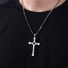 Hip Hop The Movie Fast and Furious Pendant Dominic Toretto Cross Men's Necklace Gothic Crystal Cross Pendants for Men Jewelry
