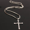 Hip Hop The Movie Fast and Furious Pendant Dominic Toretto Cross Men's Necklace Gothic Crystal Cross Pendants for Men Jewelry