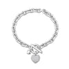 Hip Hop Zircon Heart Pendant Chain Bracelets For Women Lovers CZ Vintage Golden Thick Bracelet Jewelry Mujer Pulseras Gifts