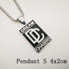 Hip Hop rock stainless steel rhinestones Dream Chaser pendant necklace mens Gold color DC necklace jewelry
