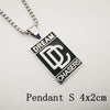 Hip Hop rock stainless steel rhinestones Dream Chaser pendant necklace mens Gold color DC necklace jewelry