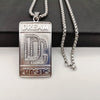 Hip Hop rock stainless steel rhinestones Dream Chaser pendant necklace mens Gold color DC necklace jewelry