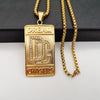 Hip Hop rock stainless steel rhinestones Dream Chaser pendant necklace mens Gold color DC necklace jewelry