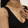 Hip hop Exaggerate Irregular Multilayer Chain Chokers Short Necklaces For Women Punk Jewelry Statement Necklace collares