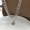 Hip-hop Hong Kong style punk thick chain clavicle chain short couple models