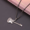 Hip-hop Mini Guitar Stainless steel Music Lovers Pendant Necklace Cute Rapper Collar Jewelry Nightclub Christmas Gifts