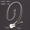 Hip-hop Mini Guitar Stainless steel Music Lovers Pendant Necklace Cute Rapper Collar Jewelry Nightclub Christmas Gifts