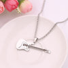 Hip-hop Mini Guitar Stainless steel Music Lovers Pendant Necklace Cute Rapper Collar Jewelry Nightclub Christmas Gifts