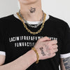 Hip-hop Motorcycle Handcuffs Chain Necklace Choker Charm Male Collar Metal Chain Jewelry Rock Party Accessories Gifts