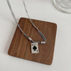 Hip hop/Rock Poker Ace Titanium Steel Pendant Necklace For Man Women Punk Pendant Clavicle Chain Party Jewelry Gift