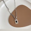 Hip hop/Rock Poker Ace Titanium Steel Pendant Necklace For Man Women Punk Pendant Clavicle Chain Party Jewelry Gift