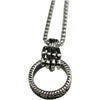 Hip-hop Skull Hand Circle Personality Stainles Steel Chain Pendant Cross Necklace Men and Women Couple Accessories