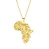Hip-hop Style Africa Map Pendant Necklaces Gold Color Snake Bone Chain African Maps Pendant Necklace Jewelry for Women Men Gifts