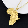 Hip-hop Style Africa Map Pendant Necklaces Gold Color Snake Bone Chain African Maps Pendant Necklace Jewelry for Women Men Gifts