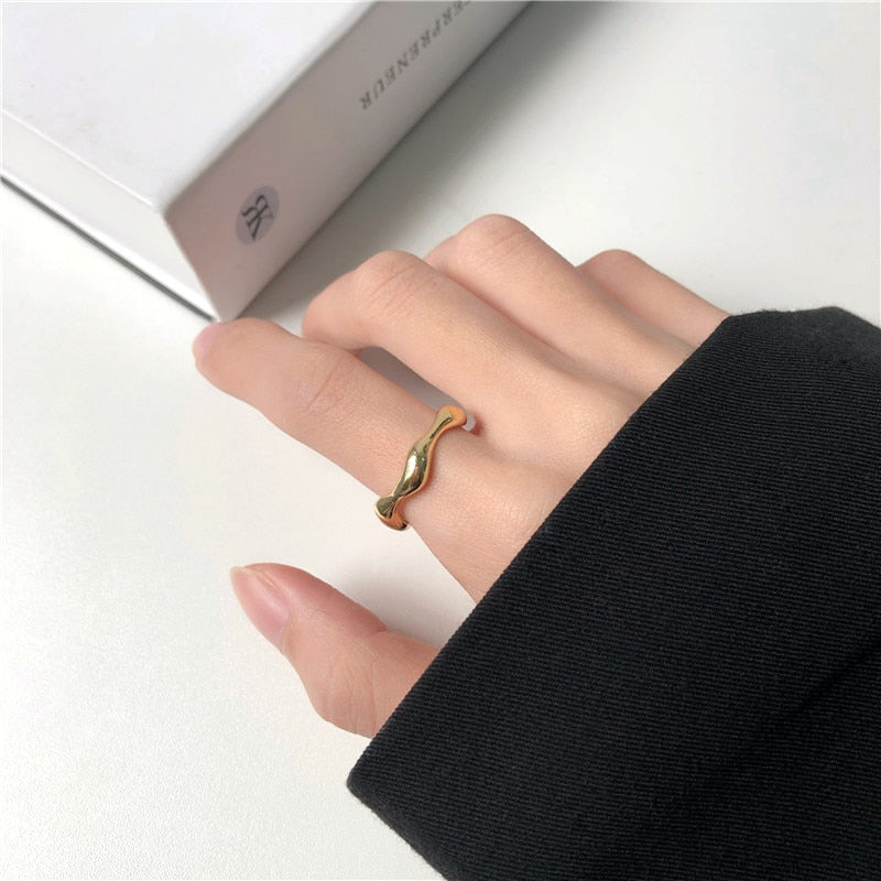Hip-hop trend personality cold wind street snap ring opening character width index finger ring buckle tail ring