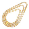 HipHop Gold silver color  15mm Choker Cuban Chain Mens 18inch 20inch 24inch 30inch Miami Cuban Link Chain BlingBling Jewelry