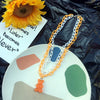 Hiphop- Bear Necklace Multilayer Resin Bears Pendant Necklaces Women Simple Girl Gift Hip Hop O Chain Choker