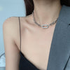 Hiphop Big Chain Chokers Necklaces for Women Goth OT Clasp Crystal Pendant Necklace Punk Jewelry Female Vintage Colliers Bijoux
