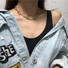 Hiphop Big Chains Chokers necklaces for Women Punk Jewelry Vintage Lock Pendant Necklace Statement Colliers Bijoux 2021