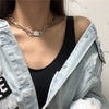 Hiphop Big Chains Chokers necklaces for Women Punk Jewelry Vintage Lock Pendant Necklace Statement Colliers Bijoux 2021