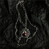 Hiphop Crystal Spider Chokers Necklaces for Women Halloween Punk Jewelry Multi Chain Tassel Pendant Necklace Rock Bijoux