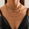 Hiphop Layered Twisted Chains Rhinestone Necklace for Women Punk Short Choker Necklaces Set 2021 Jewelry for Neck Collar