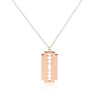 Hiphop Punk Stainless Steel Razor Blades Pendant Necklaces Men Jewelry Shaver Shape Necklaces Rock Blade Women Collares Hot