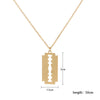 Hiphop Punk Stainless Steel Razor Blades Pendant Necklaces Men Jewelry Shaver Shape Necklaces Rock Blade Women Collares Hot