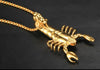 Hiphop / Rock Jewelry Large Gold 50*80mm Biker scorpion Pendant 316L Stainless Steel  Rolo Chain Necklace Father Gifts 24''