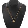 Hiphop Streetwear Gold Color Gun Shape Pendant Necklace Wave Chain Women Men Necklaces Jewelry