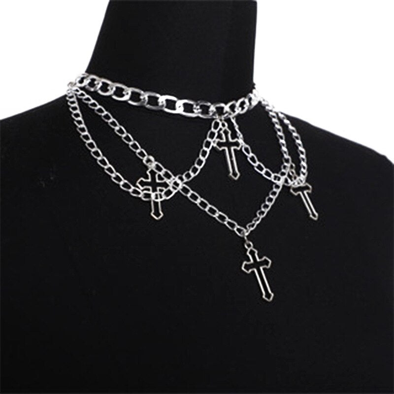 Choker Necklace Spike Collars Punk Chains Leather Emo Metal Spiked Studded  | eBay