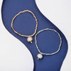 Hollow Diamonds Round Beads Bracelets Party Jewelry Lover Pendant Elastic Rope Bead Chain Woman Bracelets Bangles 2022