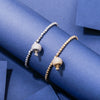 Hollow Diamonds Round Beads Bracelets Party Jewelry Lover Pendant Elastic Rope Bead Chain Woman Bracelets Bangles 2022